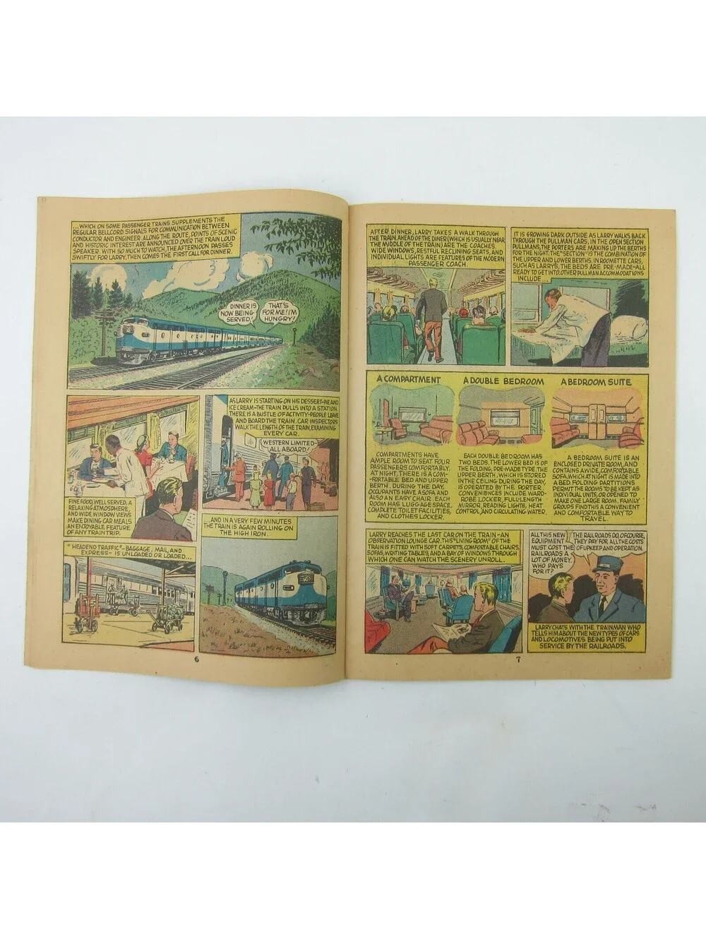 Railroad Comic Book Ride the High Iron America's Passenger Trains Vintage 1955
